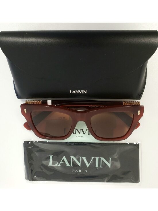 Lanvin LNV668S 235 Women\'s 51mm Square Cat Eye Sunglasses Opaline Brown - Italy main image 4